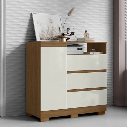 Comoda 1P3G com Nicho - Atacama/Off White EN