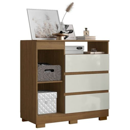 Comoda 1P3G com Nicho - Atacama/Off White EN