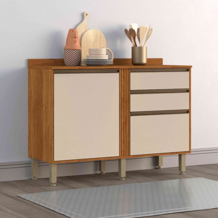 Balcao Cozinha Perola 120cm Cinamomo.Off White EN