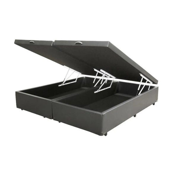 Base Bau Queen Bipartida Corino Cinza