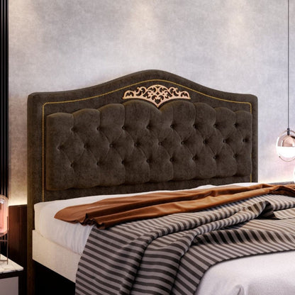 Cabeceira Solteiro Belize Veludo Cacau EN