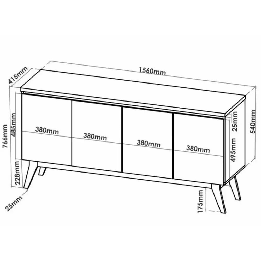 Buffet Flip 4 Portas - Mel EN