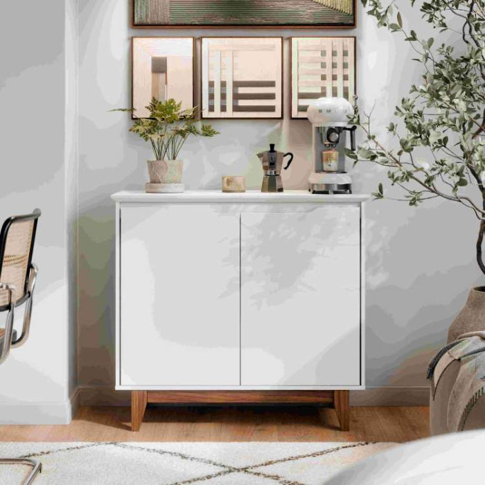 Buffet Flow 2 Portas sem Gavetas Branco EN