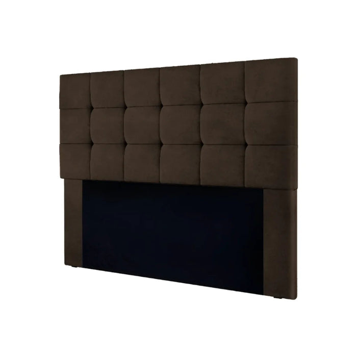 Cabeceira Casal Ana Veludo Suede   Marrom- EN