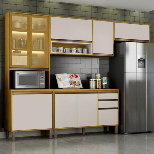 Cozinha Eduarda Plus Completa 4 Pcs 8P2G2N Cinamomo.Off White EN