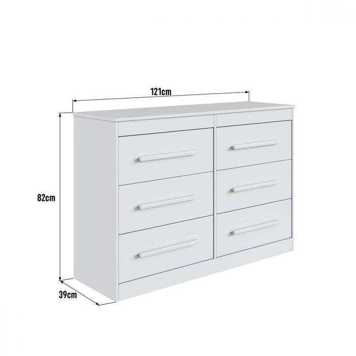Cômoda Arizona 6 Gavetas- Branca EN