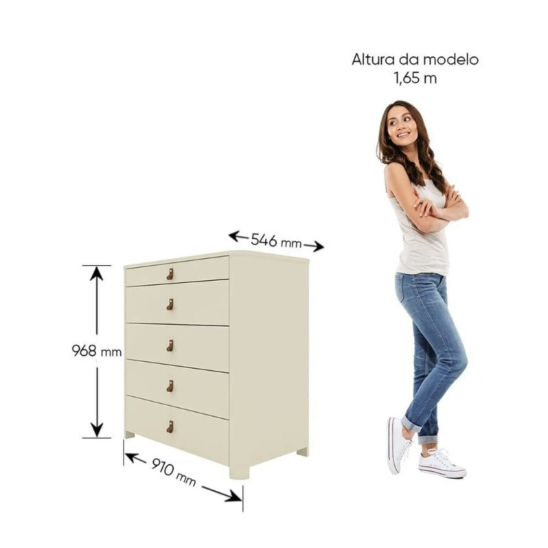 Cômoda Ilha Innova 100% MDF - Off White EN