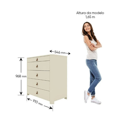 Cômoda Ilha Innova 100% MDF - Off White EN