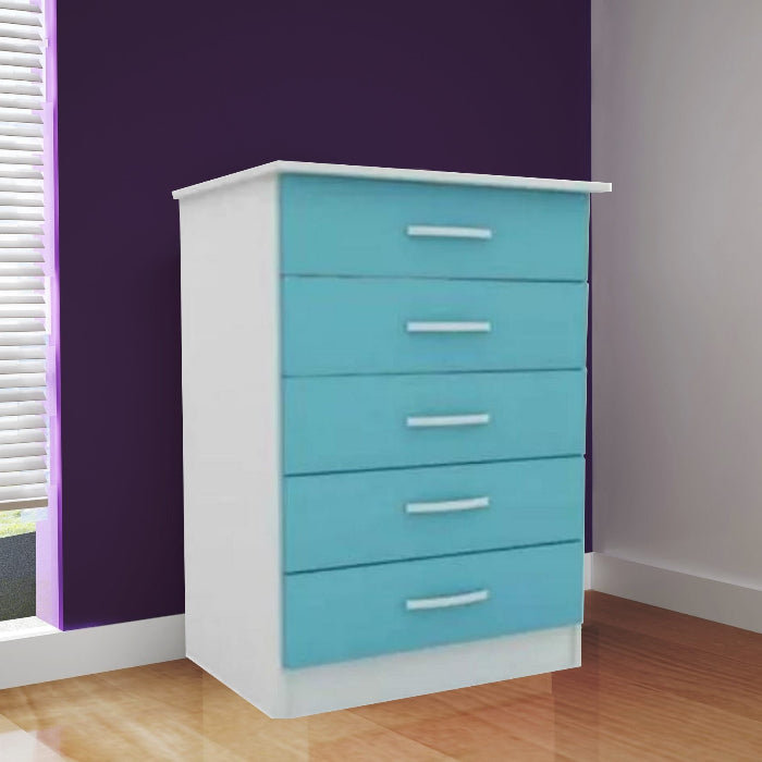 Comoda Valenca.Saquarema 5G Branco com Azul EN