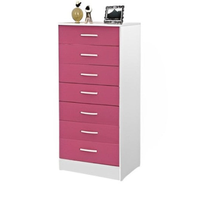 Comoda Resende.Macabu 7G Branco com Rosa EN