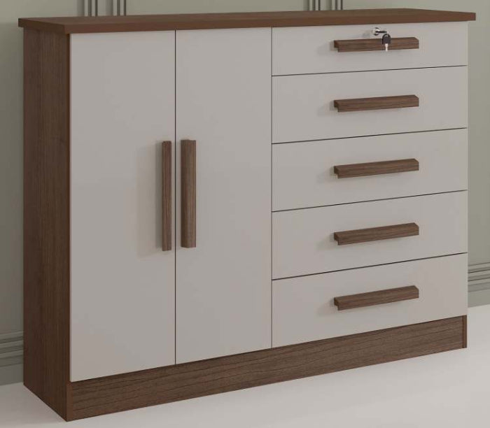 Comoda New Athos 5G2P Castanho.Off White EN