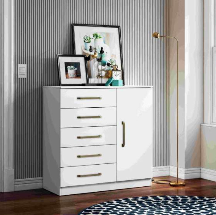 Comoda Milao 5G1P Branco  EN