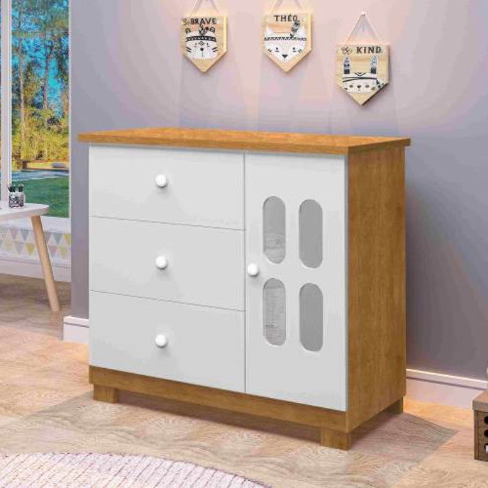 Comoda Sapateira Sophie 3G1P Nature.Branco EN