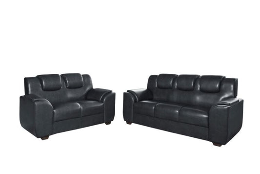 Conjunto Estofado Leblon 2x3Lgs Corino Preto EN