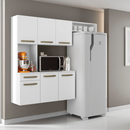 Cozinha Compacta Carol 6P1G com Balcao Branco EN