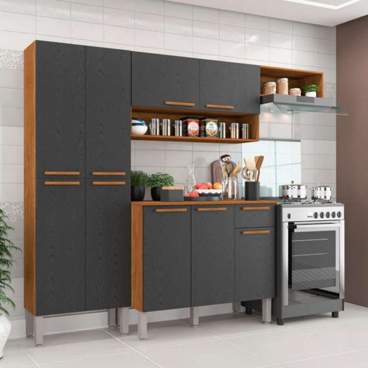 Cozinha Madri 9P1G Completa Cinamomo.Preto EN