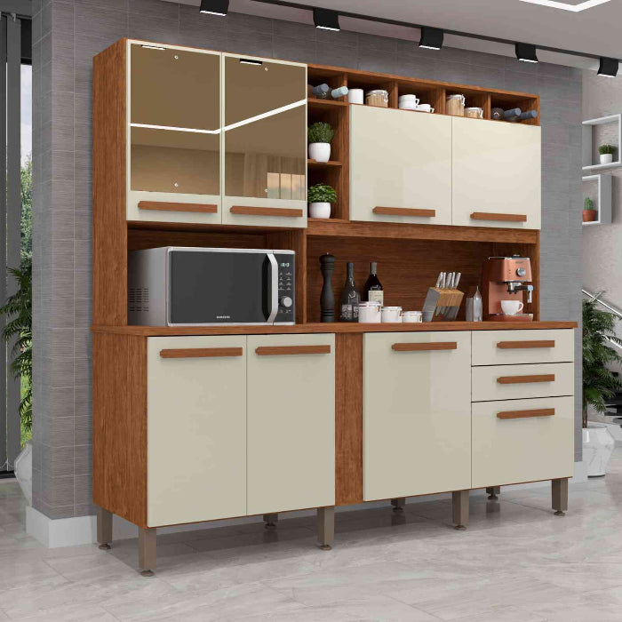 Kit Cozinha Antonela Cinamomo.Off White C/ Espelhos EN