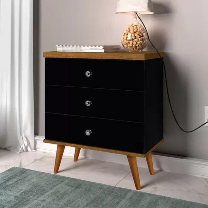 Mesa de Cabeceira Status Preto.Jequitiba EN