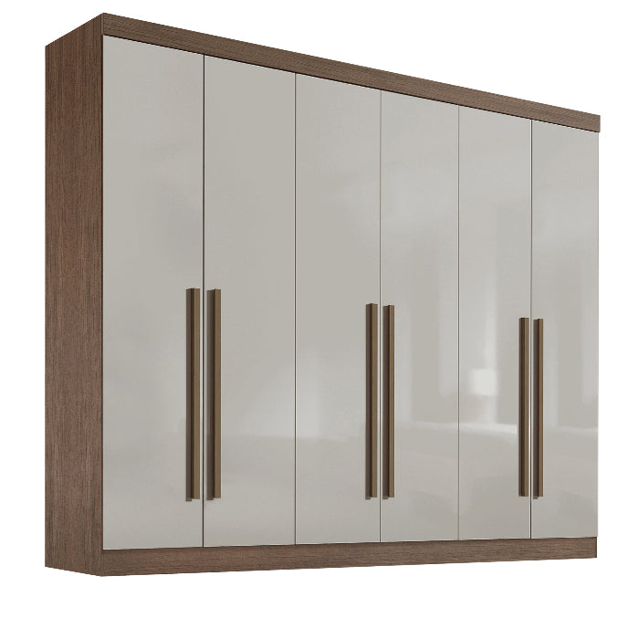 Roupeiro Da Vinci Plus 6P Castanho.Off White EN