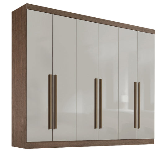 Roupeiro Da Vinci Plus 6P Castanho.Off White EN