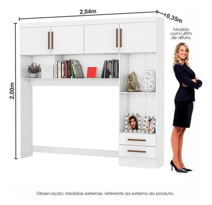 Modulado Carica (Casal 1,38 cm) - Branco S