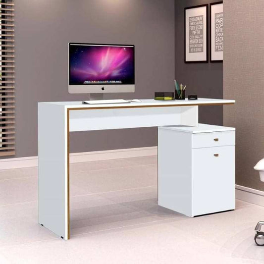 Escrivaninha Office 1P2G Branco.Nature EN