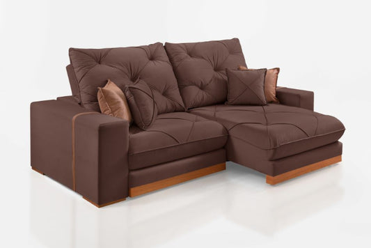 Estofado Retratil Reclinavel Geriba 210 2x80 Marrom EN