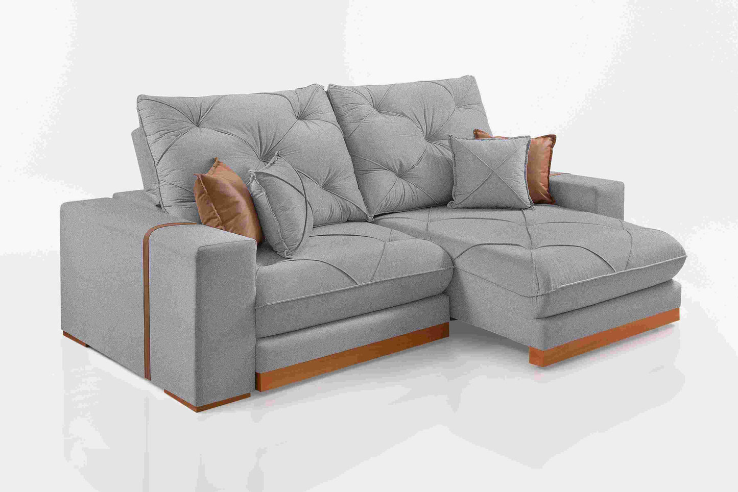 Estofado Retratil Reclinavel Geriba 250 2x100 Linho Gelo EN