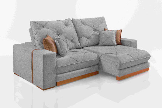 Estofado Retratil Reclinavel Geriba 290 2x120 Linho Gelo EN