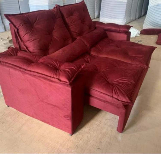 Estofado Retr Recl Saquarema 230 2x115 Vermelho EN