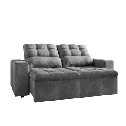 Sofá Retrátil e Reclinável Paraty Flash - 2,00 m - Cinza