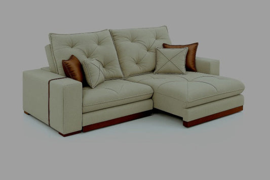 Estofado Retratil Reclinavel Geriba 250 2x100 Veludo Inca Cru