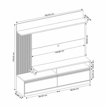 Home NT 1295 60'' - Freijó/Off White EN