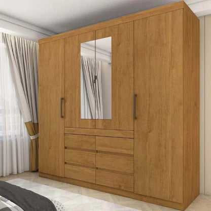 Roupeiro Imperio 4P6G com Espelhos Cinamomo.Cinamomo EN