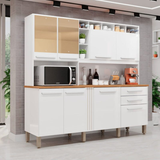 Kit Cozinha Antonela Branco C/ Espelhos EN