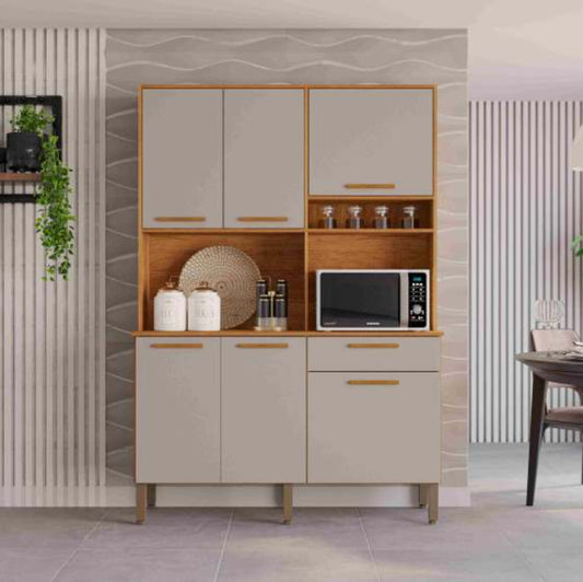 Kit Cozinha New Siena 6P1G Cinamomo.Off White EN