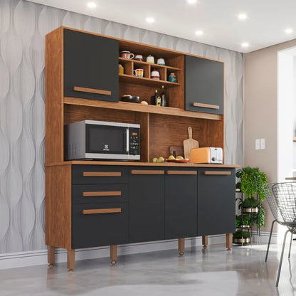 Kit Cozinha Lara Lunna - Cinamomo/Grafite EN