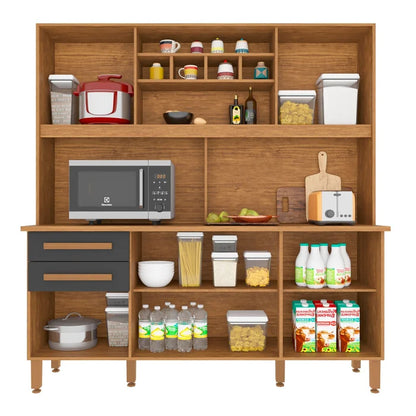 Kit Cozinha Lara Lunna - Cinamomo/Grafite EN