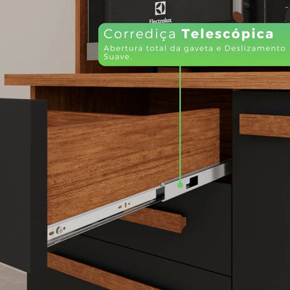 Kit Cozinha Lara Lunna - Cinamomo/Grafite EN