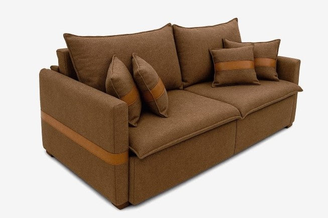Sofa Retratil Reclinavel sem Caixa Leticia 220 Linho Terracota EN