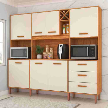Kit cozinha Modena 7P3G -Cinamomo/Off White S