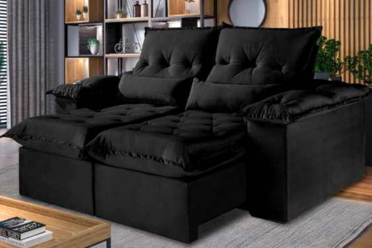 Estofado Retr Ouro Preto 190 2x70 Preto Inca EN