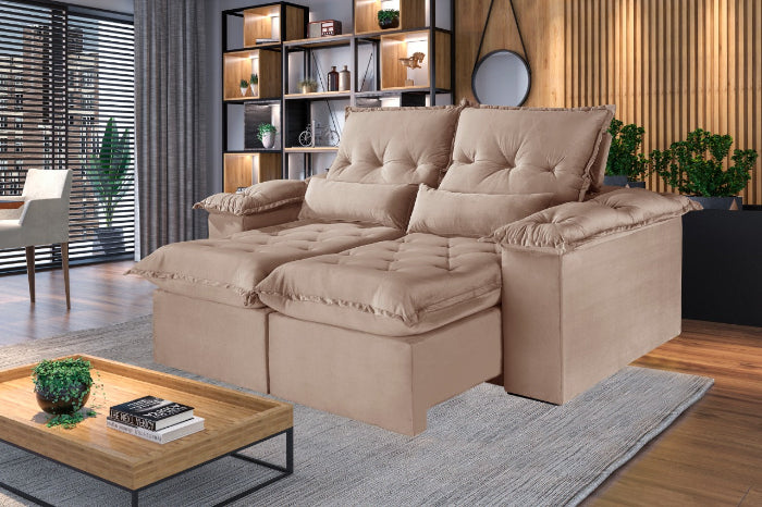 Estofado Retr Recl Ouro Preto 250 2x100 Capuccino Inca EN