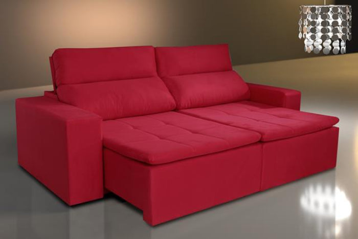 Sofa Retratil Reclinavel Portugal 2x Mod 1m Vinho EN