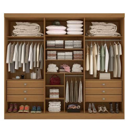 Roupeiro Da Vinci Plus 6P Ipe.Off White Ripado EN