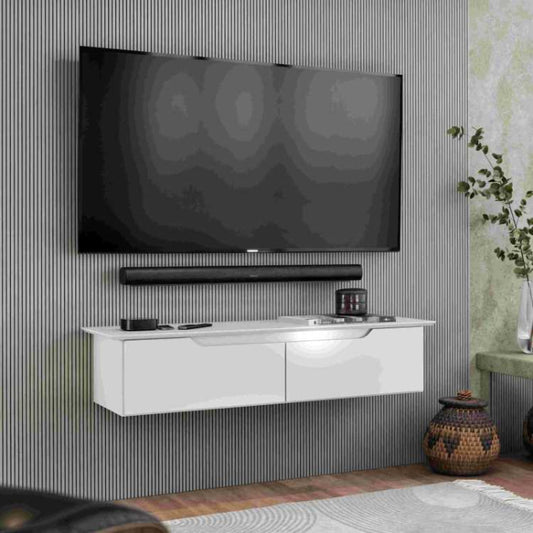 Rack Aparador Suspenso Flow 2P Branco EN