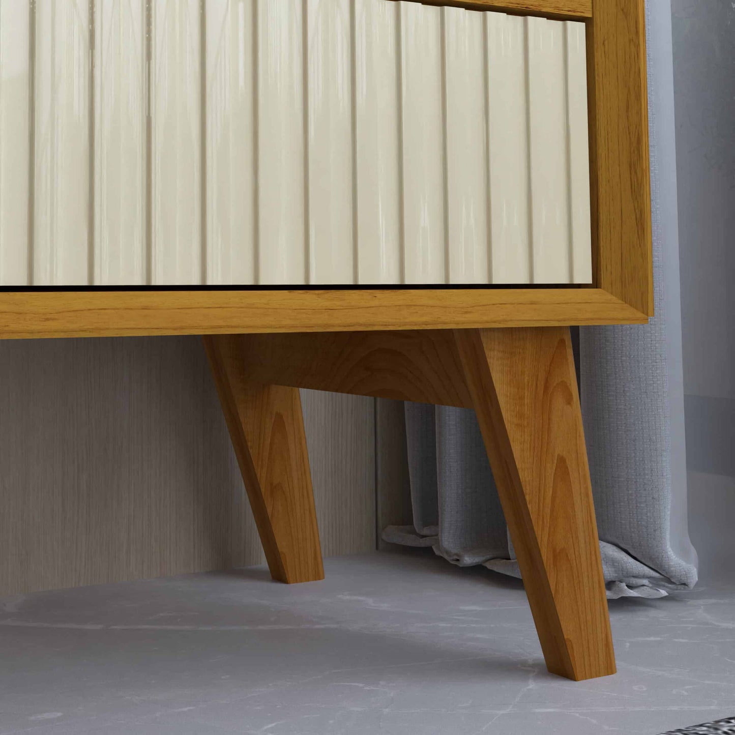 Rack Magnífico 2,12 cm 75" - 100% MDF - Off White/Naturale EN