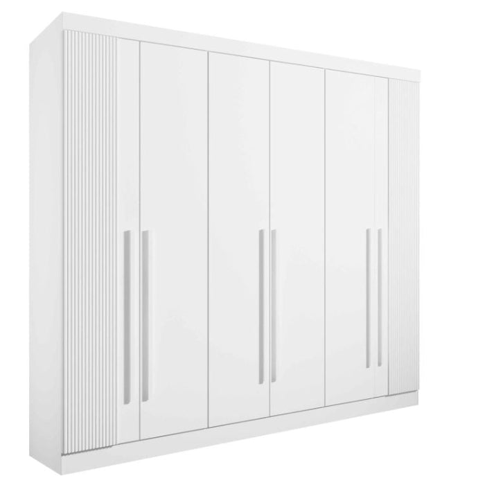 Roupeiro Da Vinci Plus 6PBranco Ripado  EN