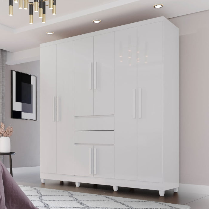 Roupeiro Master Top 8P2G Branco Neve EN