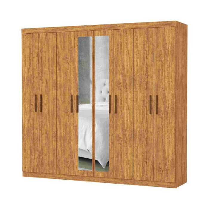 Roupeiro Rubi Plus 8P4G com Espelhos Cinamomo.Cinamomo EN